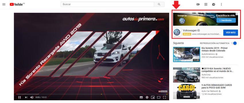 anuncio youtube video discovery