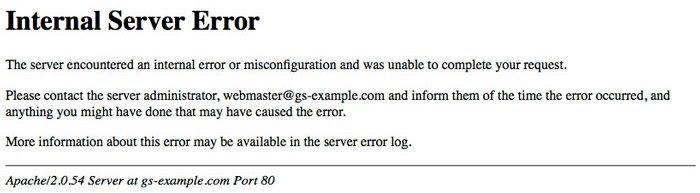 error 500 apache