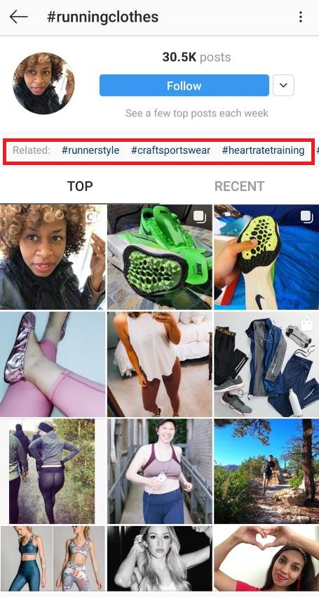 Hashtags Instagram ecommerce