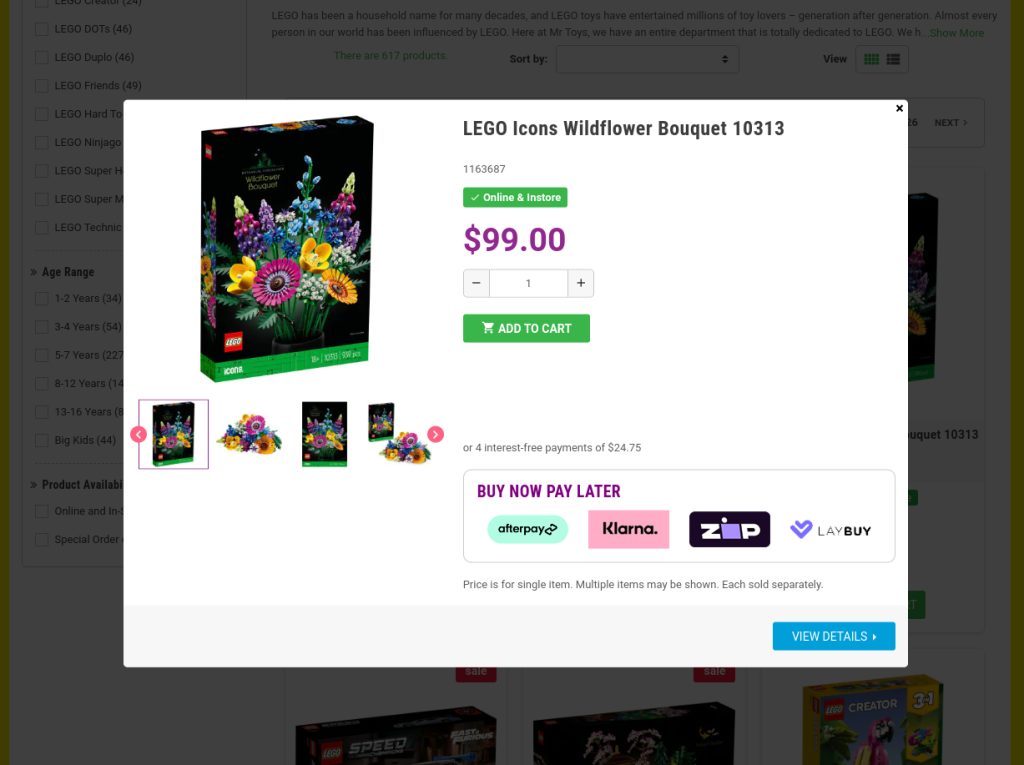 product listing examples