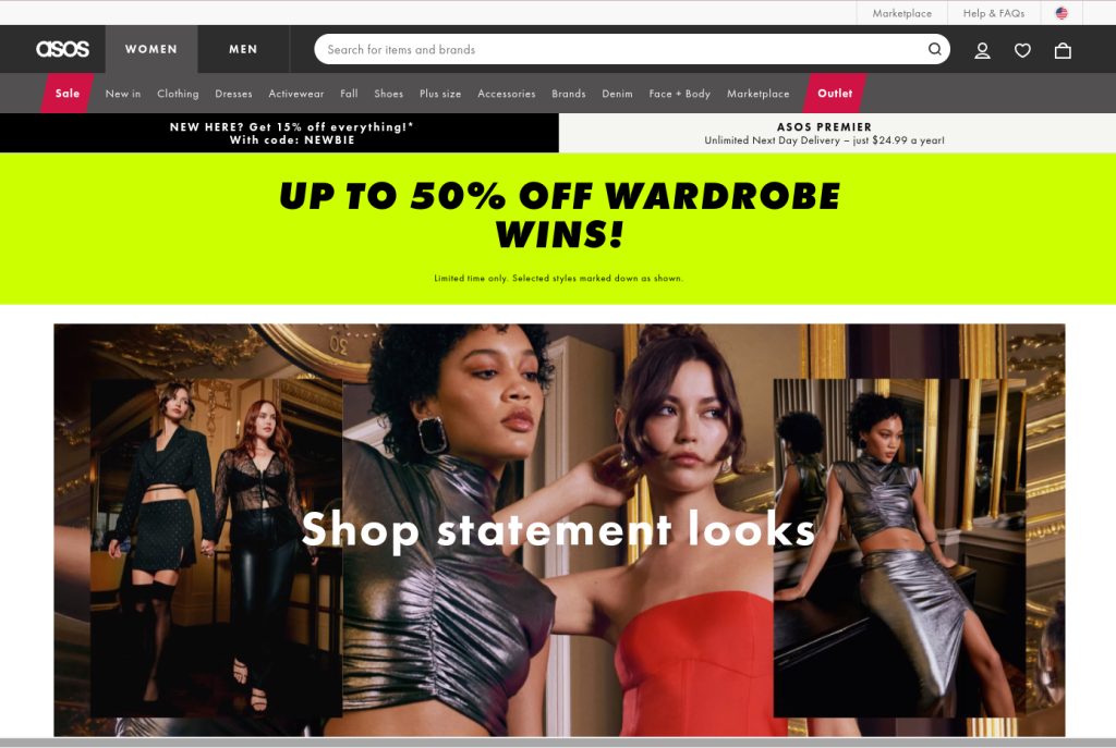 ecommerce product listing