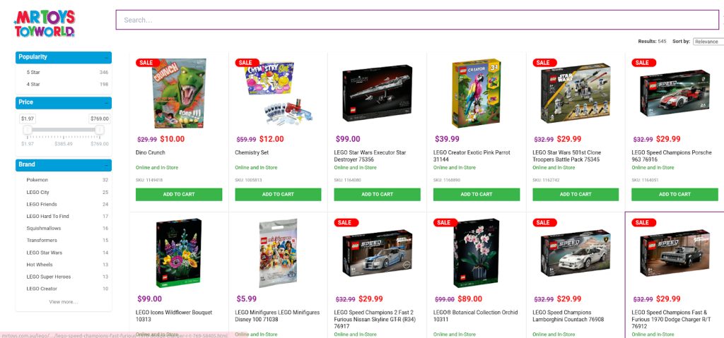 product listing examples