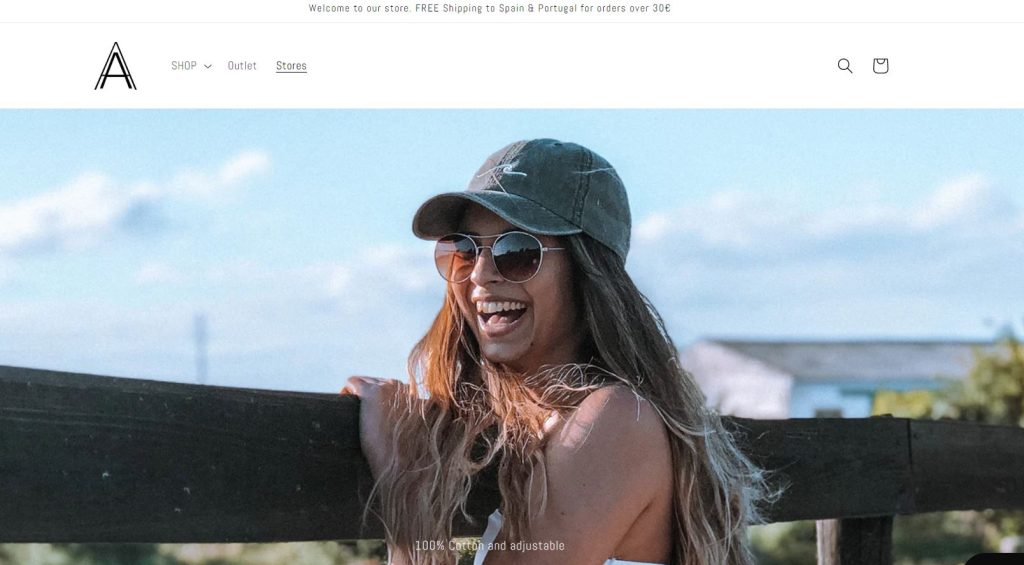 shopify store examples aqueapparel
