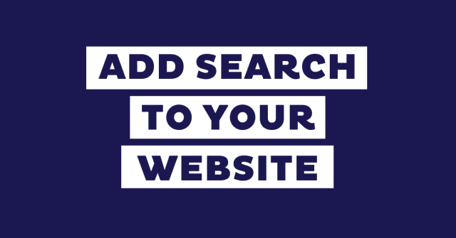 add search to your website