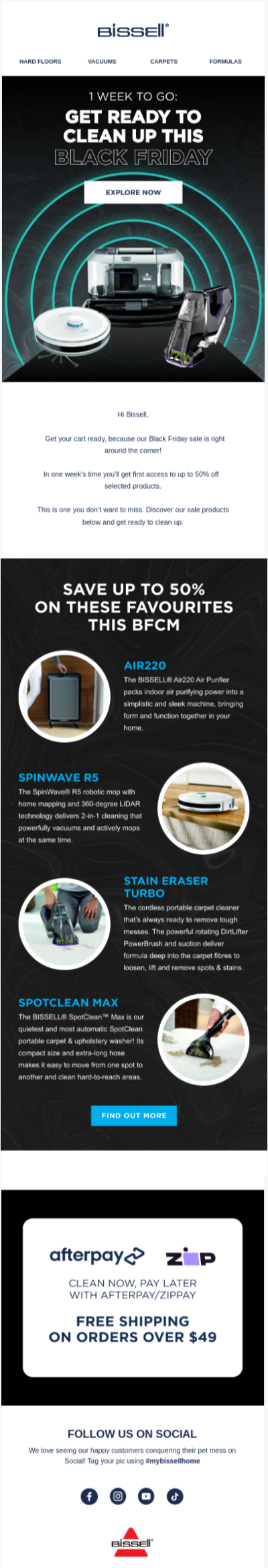 Black Friday Email Examples BissellS Pre Black Friday Email best black friday emails