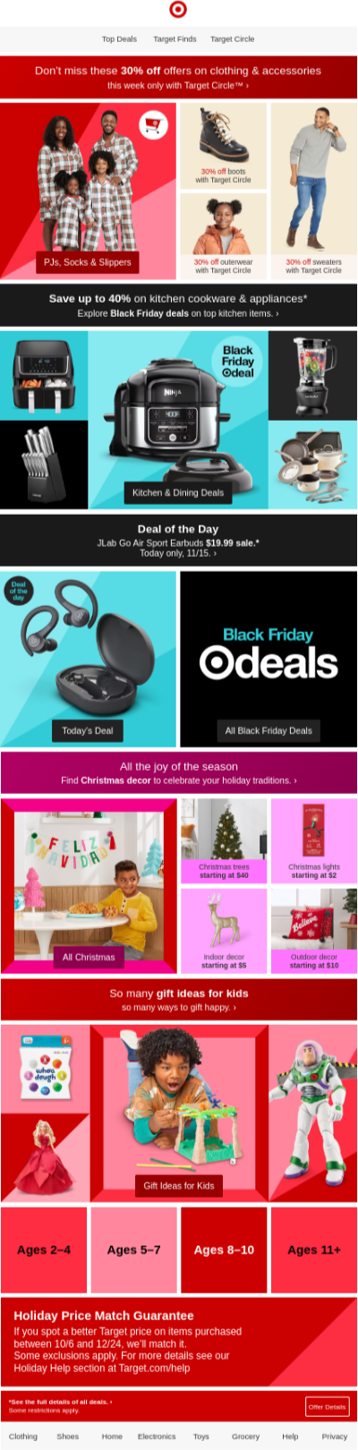 Black Friday Email Examples TargetS Category Specific Black Friday Email black friday email strategy