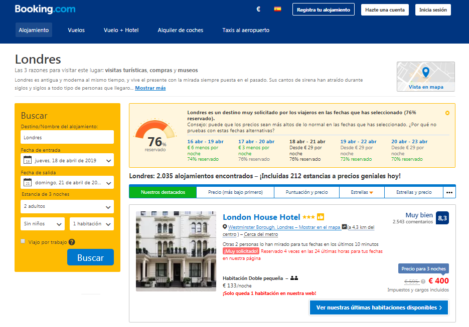 estrategia growth hacking booking